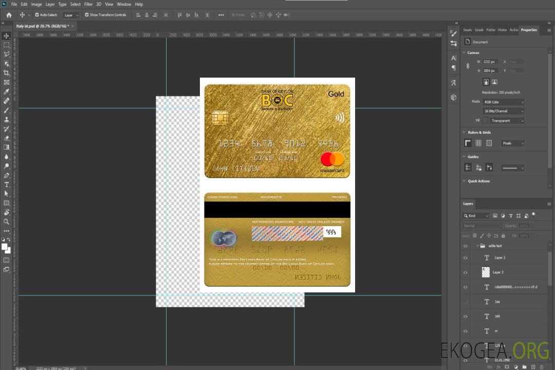Sri Lanka Bank of Ceylan banque mastercard or template